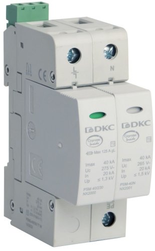 Ограничитель импульсных напряжений УЗИП DKC Jupiter 2п L-N-PE классII 40кА с NFC фото Ограничитель импульсных напряжений УЗИП DKC Jupiter 2п L-N-PE классII 40кА с NFC картинка